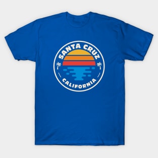 Retro Santa Cruz California Vintage Beach Surf Emblem T-Shirt